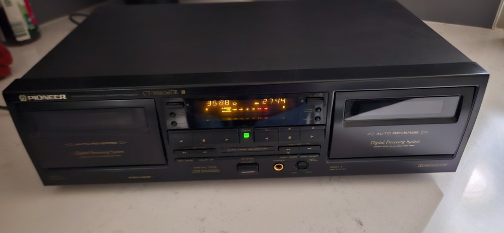 Pioneer CT-W606DR Digital Processing Double Cassette Deck Tested Works Pristine
