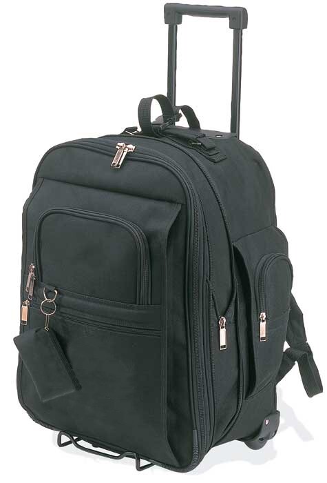19" Expandable Rolling Travel Backpack TSA Approved Carry On Wheeled Luggage