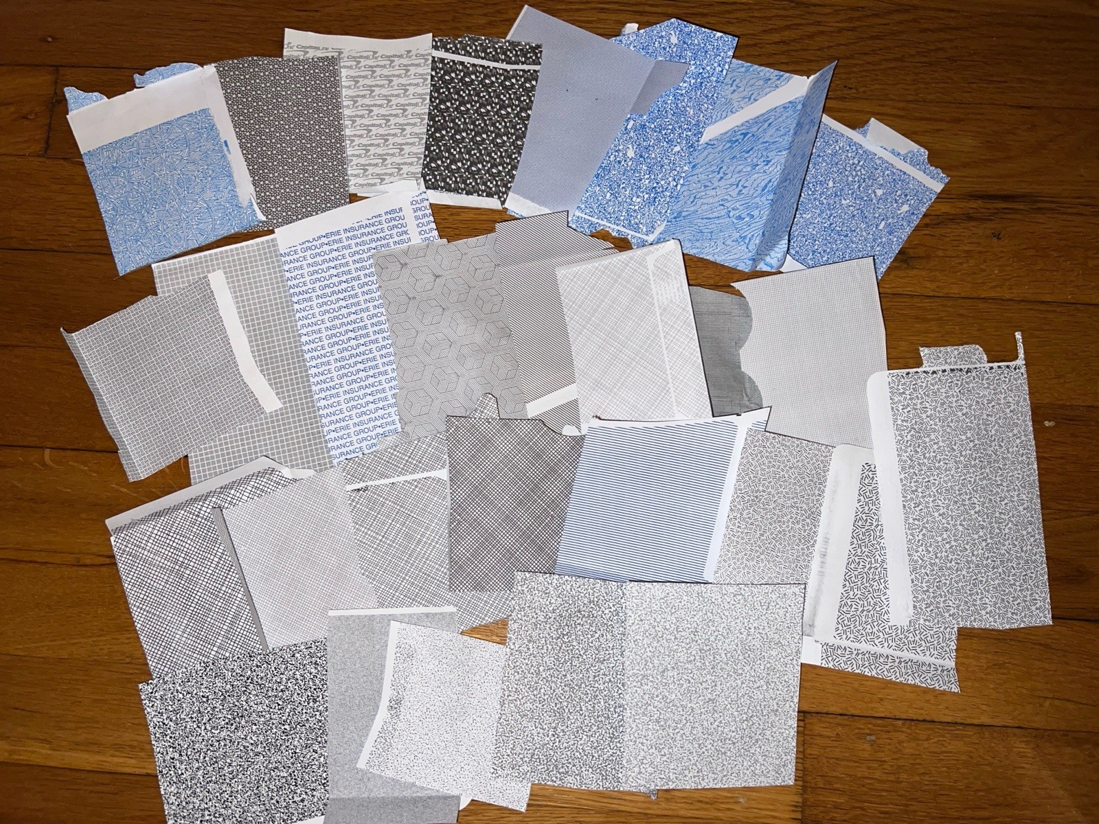 Security Envelope Print Pattern Starter Collection 28 Unique Scrapbooking Pieces