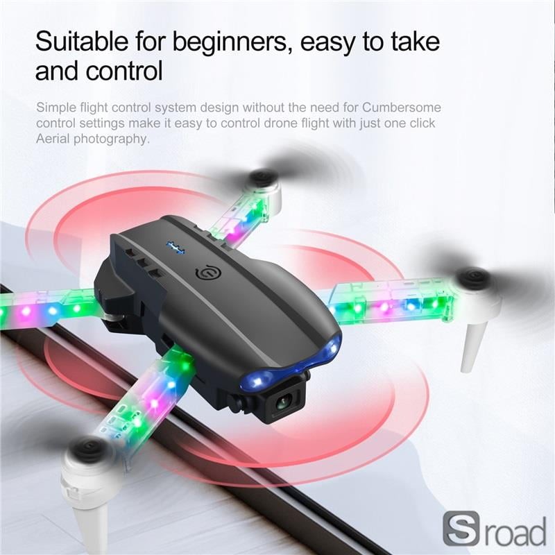 4K Dual Camera RC Drone With Optical Flow & One-Key Takeoff, White