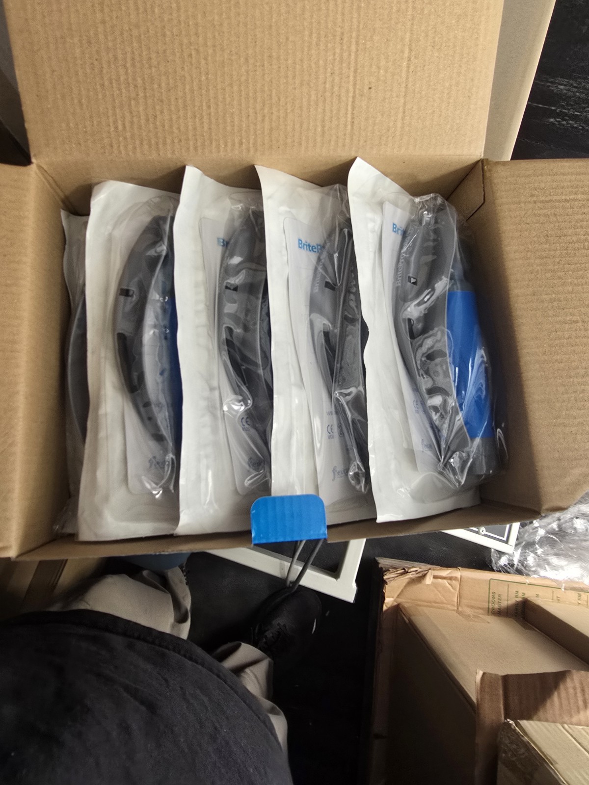 10  Fiber Optic Laryngoscope Handles+Blade Mac 3