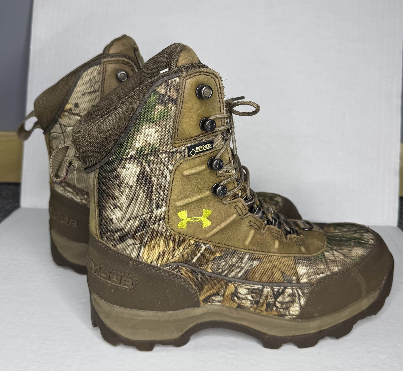 Under Armour Brow Tine Hunting Boots Waterproof GoreTex 800g Insulate Mens 8 EXC