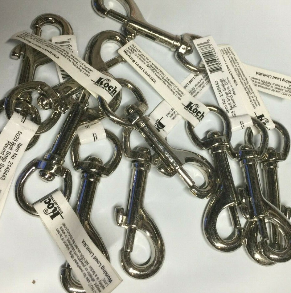 10 pc  Swivel Eye Bolt Snap Hook Round Swivel Silver