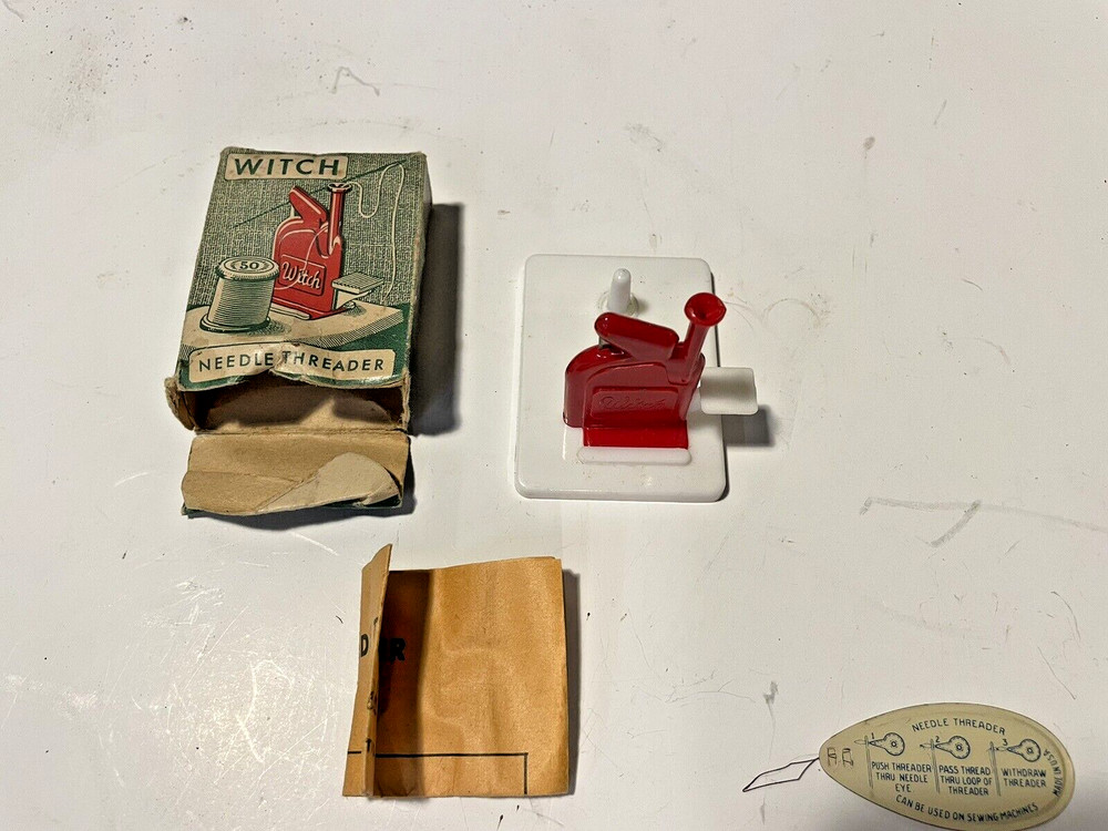 VTG MIXED LOT Sewing Wire Needle Threader ADVERTISING AUG THOMAS, WITCH THREADER