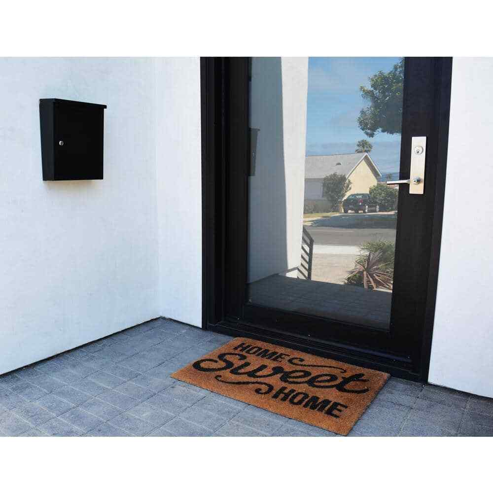 Architectural Mailboxes Chelsea Black, Small, Steel, Locking, Wall Mount Mailbox