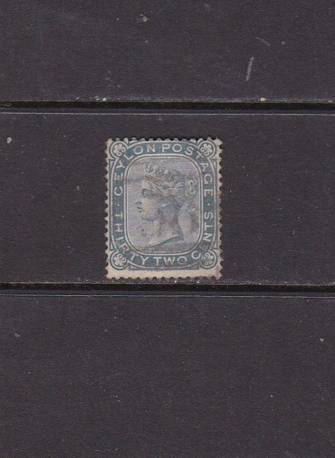 Ceylon 1877 32c Slate Used SG128