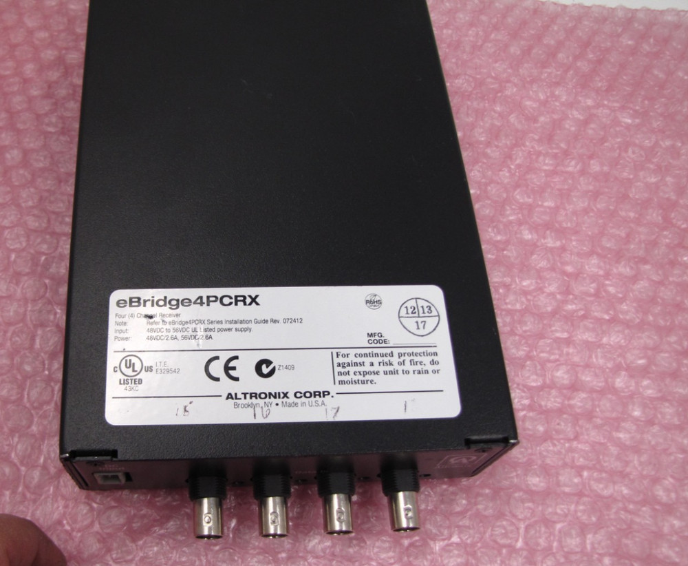 Altronix eBridge4PCRX EoC Receiver 4-Port PoE Ethernet Extender Security System
