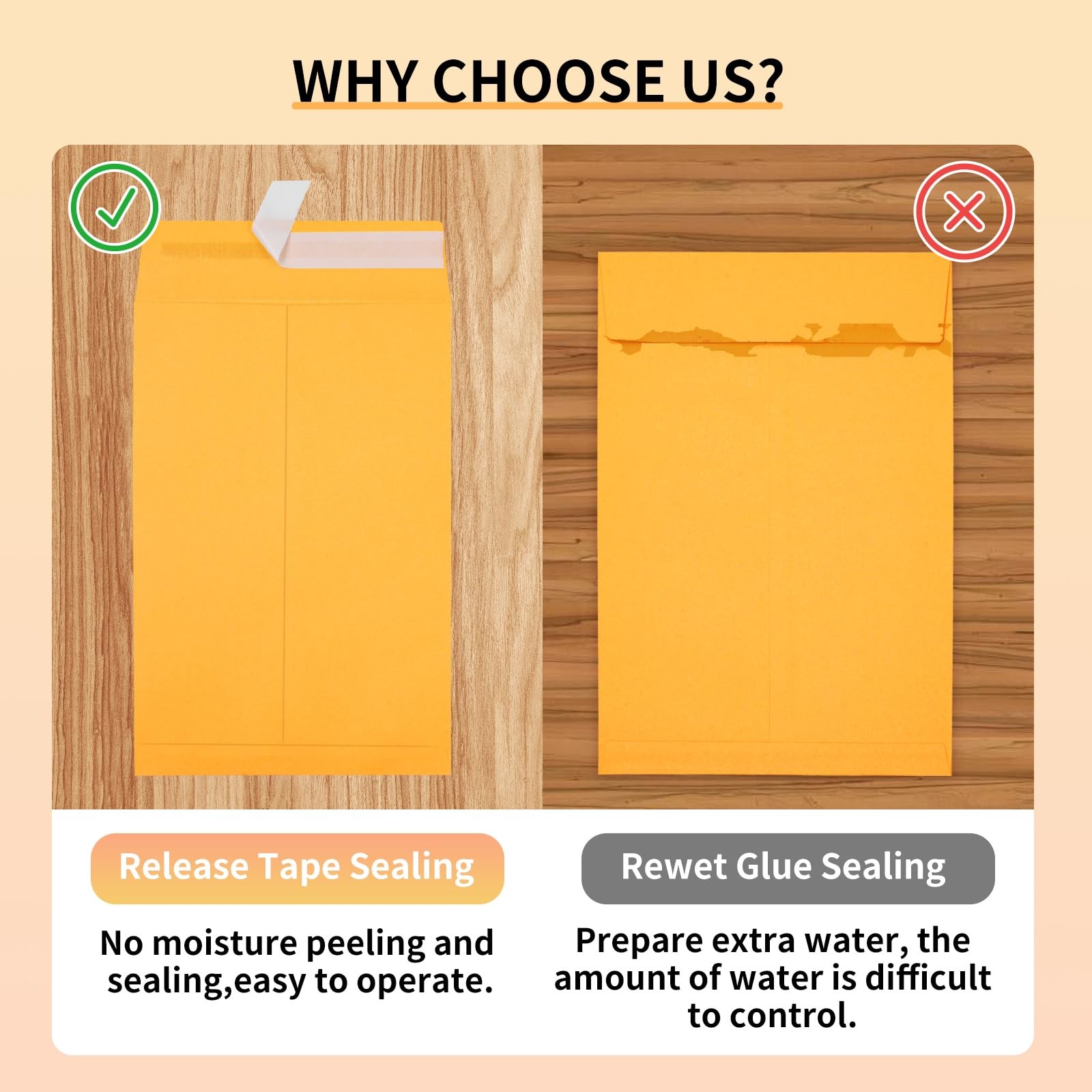 Joyberg 6x9 Envelopes Self Seal, Yellow Envelopes 6x9 Printable, Catalog Mail...