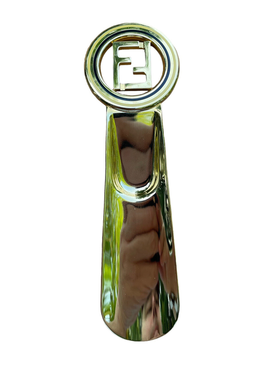 Vintage Fendi Brass Shoehorn W/Box