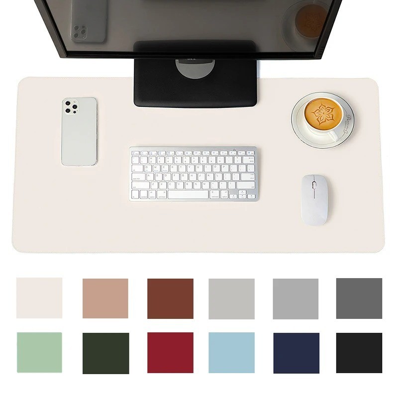Computer Desk Pad, Office Desk Mat PU Leather Mouse Pad Waterproof