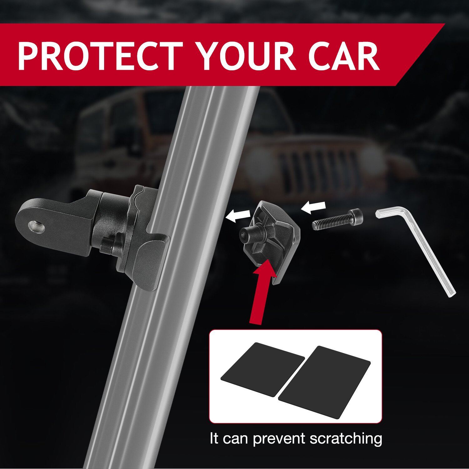 For CFMOTO UFORCE 600 1000 UTV LED Whip Light Mount Clamp Pro-fit Cage SXS CNC