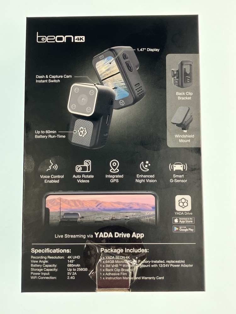 YADA Beon 4K UHD DASH & CAPTURE CAM Camera