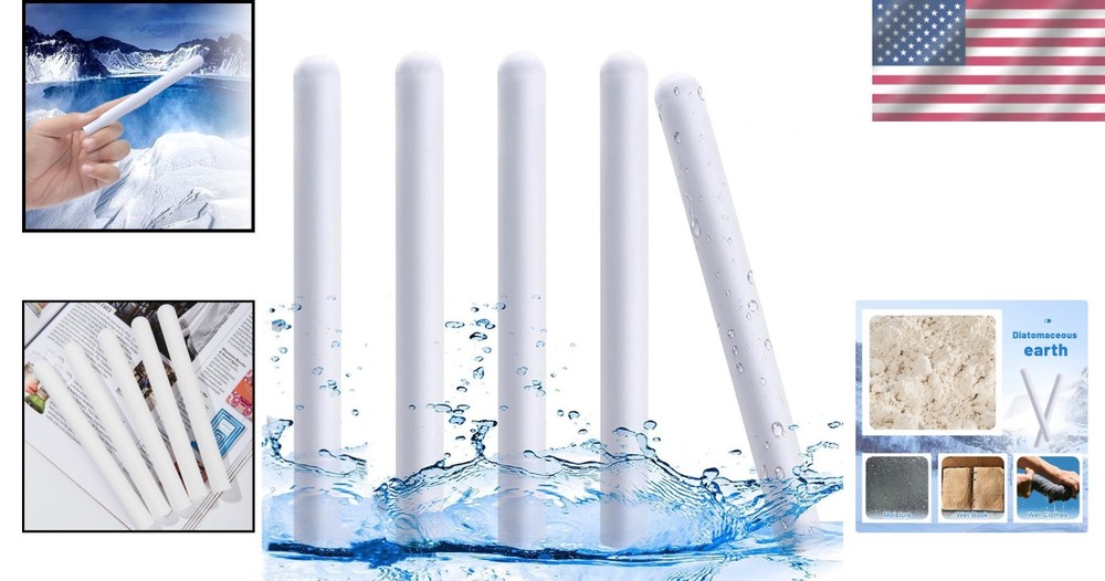 Natural Diatom Drying Stick Set - 5 Pcs for Deodorization and Rust Reduction