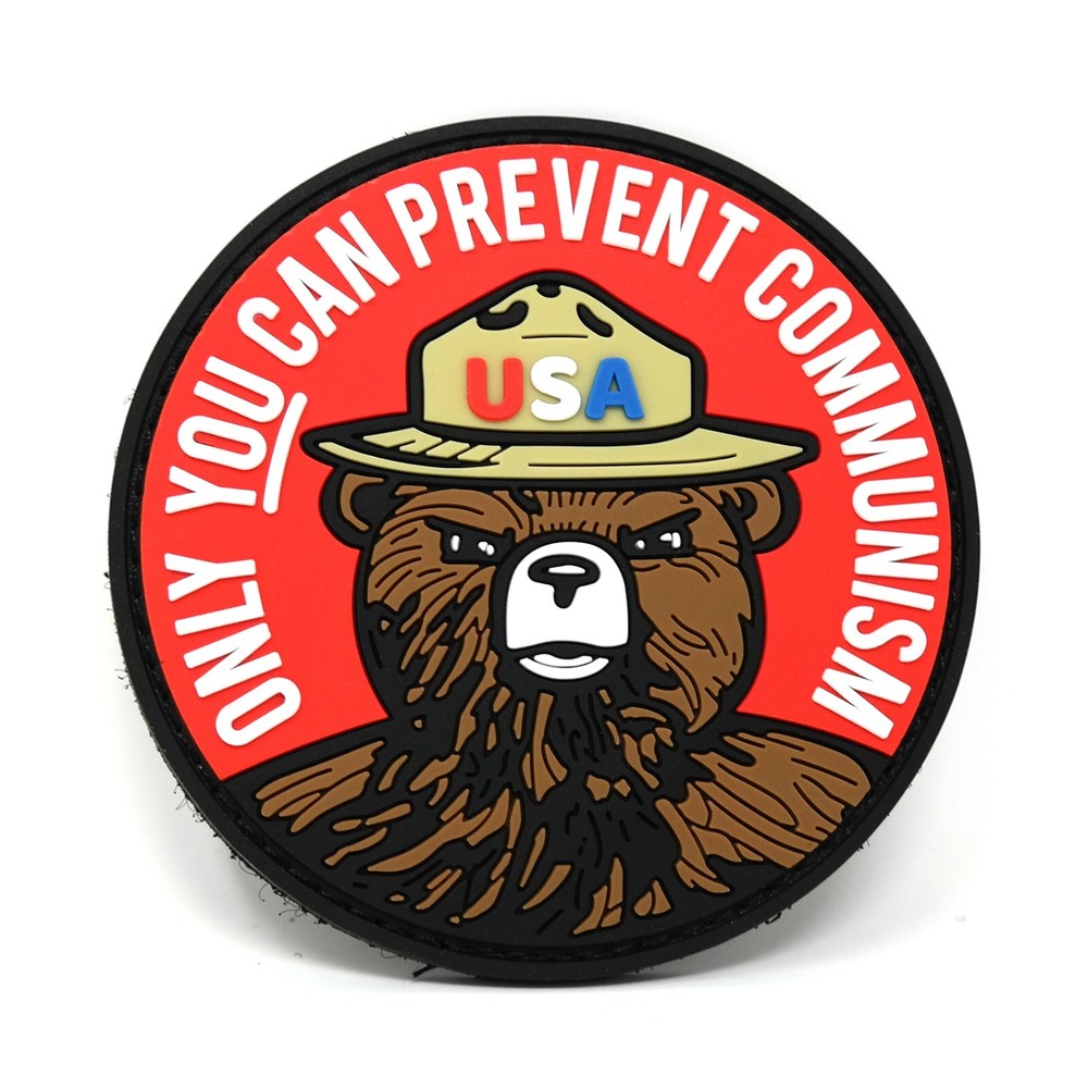 Only You Can Prevent Communism Bear Parody PVC Hook and Loop Patch