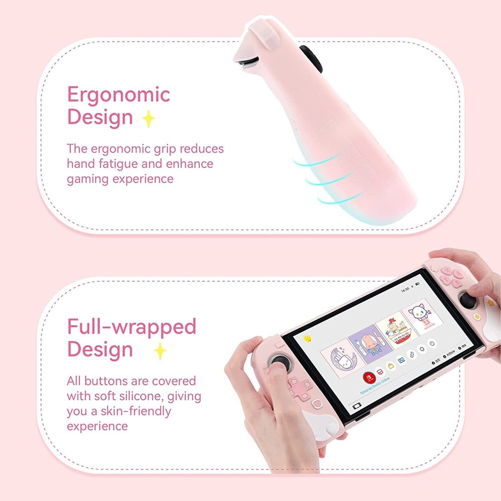 GeekShare Protective Case for Nintendo Switch/OLED and Joy Con Ergonomic Design