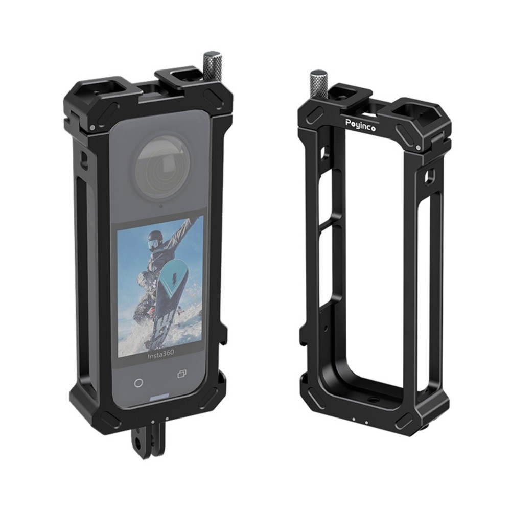 Camera Cage for Insta360 X4 Metal Case Cage Multi-Functional Protective