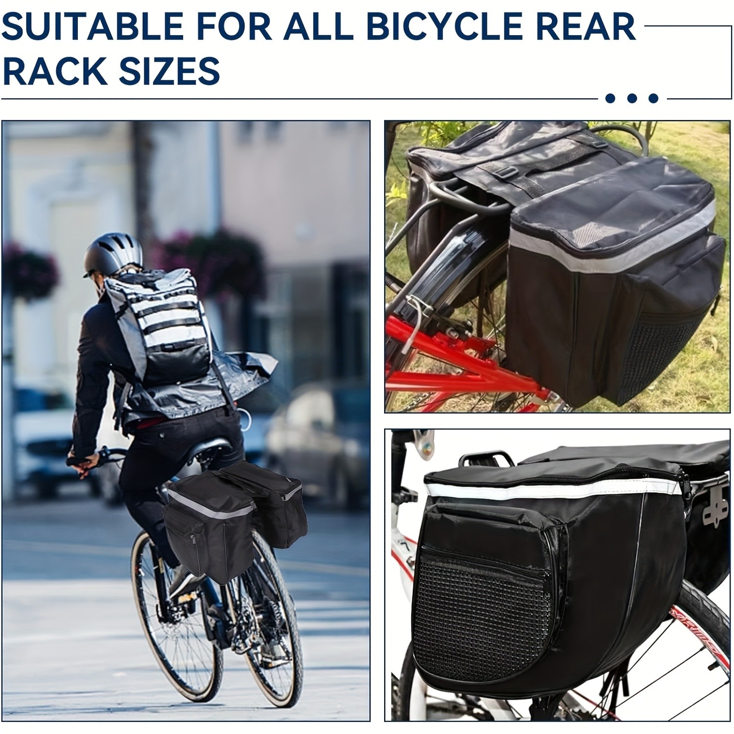 25L Cycling Rear Rack Seat Trunk Saddle Bicycle Tail Storage Pouch Bike Bag