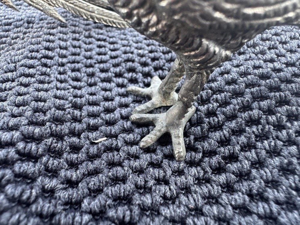 MCM Vintage Silver Plated Pheasants, Pair