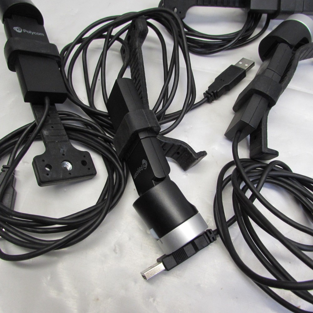 Lot (5) Polycom EagleEye Mini USB Web Camera Video Conference Calls w/Mounts