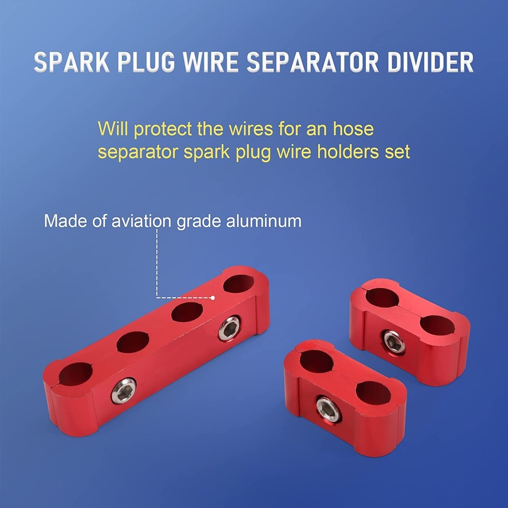 Engine Spark Plug Wire Separator Divider 8mm 9mm 10mm Red spark plug wire holder
