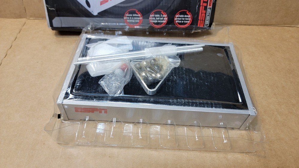 ESPN Desktop Pool Table Set Up New With Box