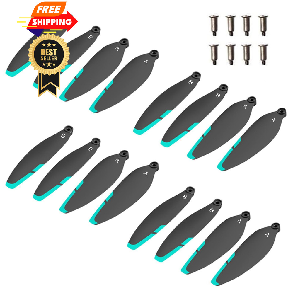 16PCS Foldable Drone Propellers Replace Parts for S159/HK99 BlackS159, Green