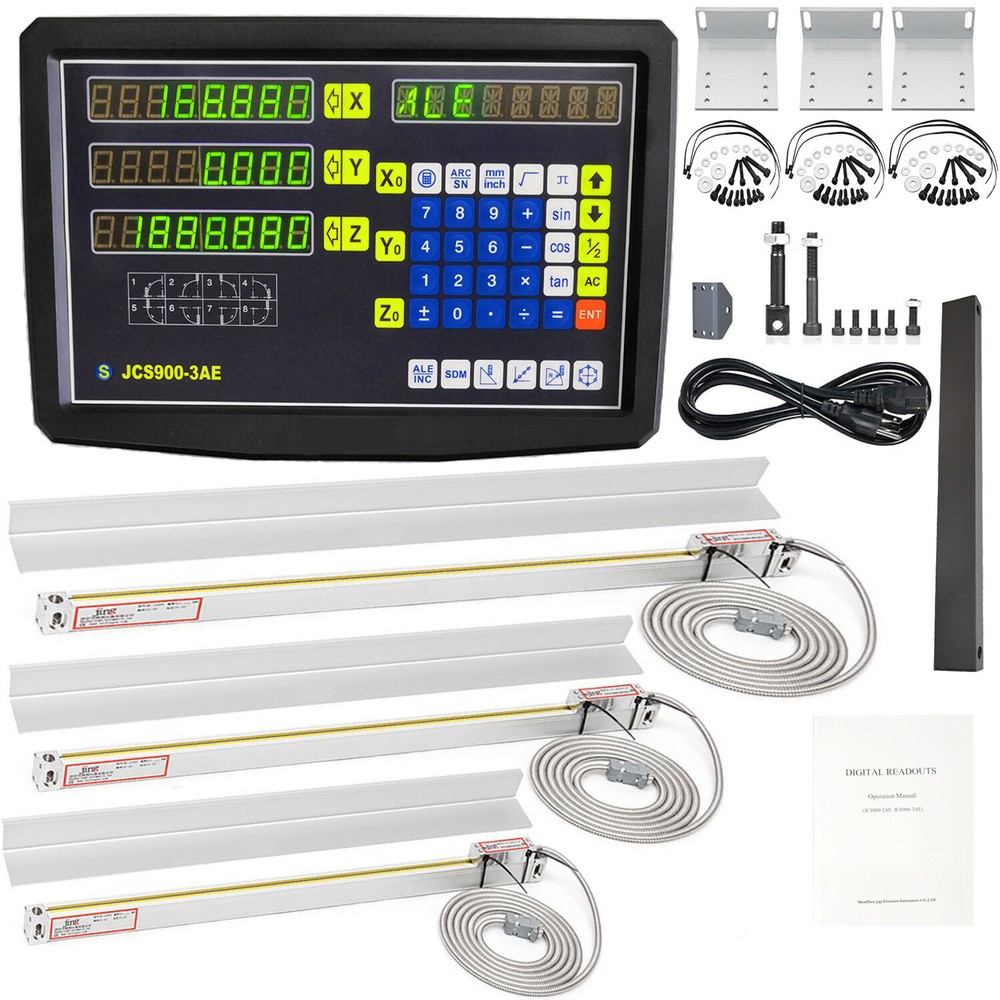 3 Axis DRO Digital Readout Linear Scale for Milling Lathe Machine High Precision
