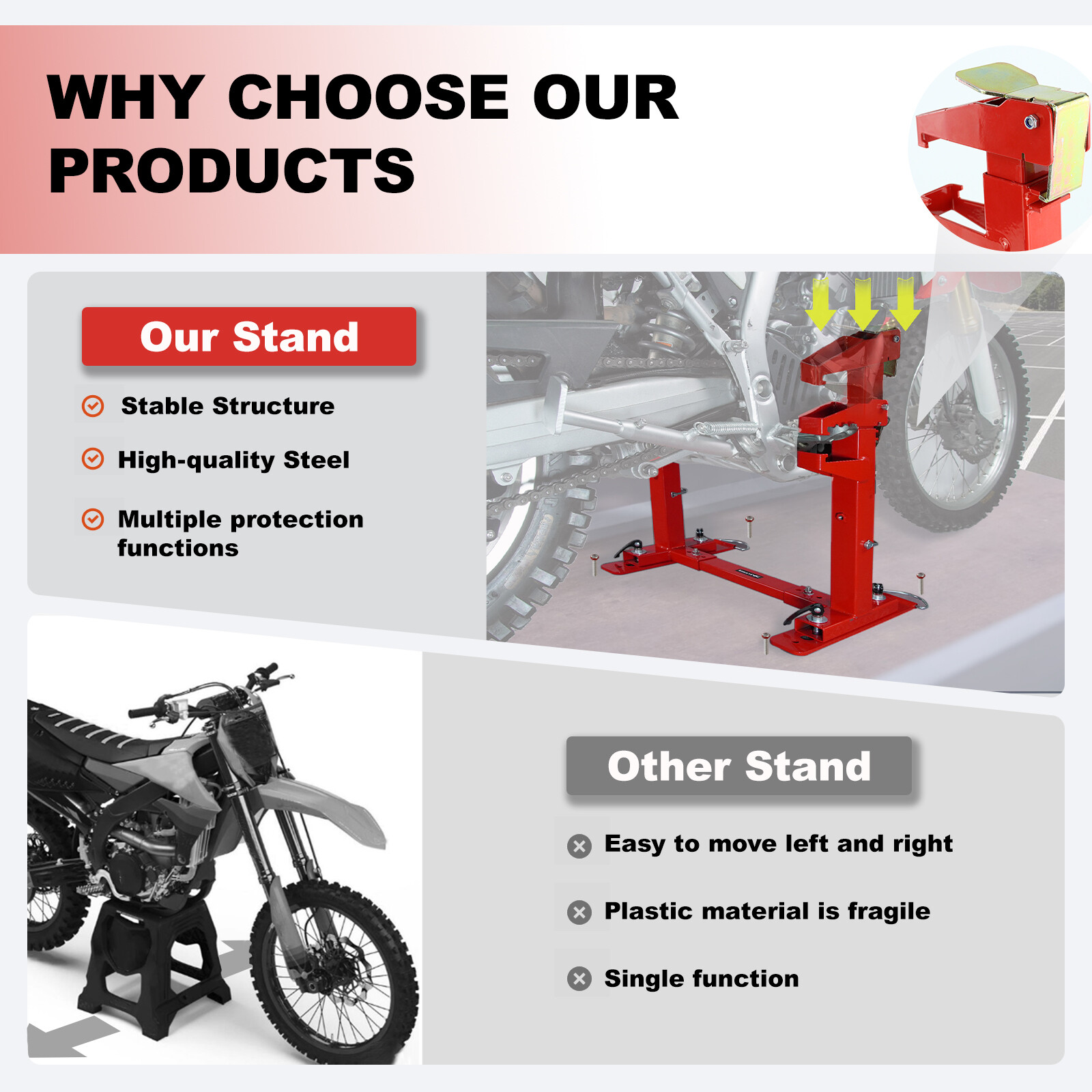 500cc Fixed Quickload Transport System Stand Fit For Motocross/ Enduro Bikes