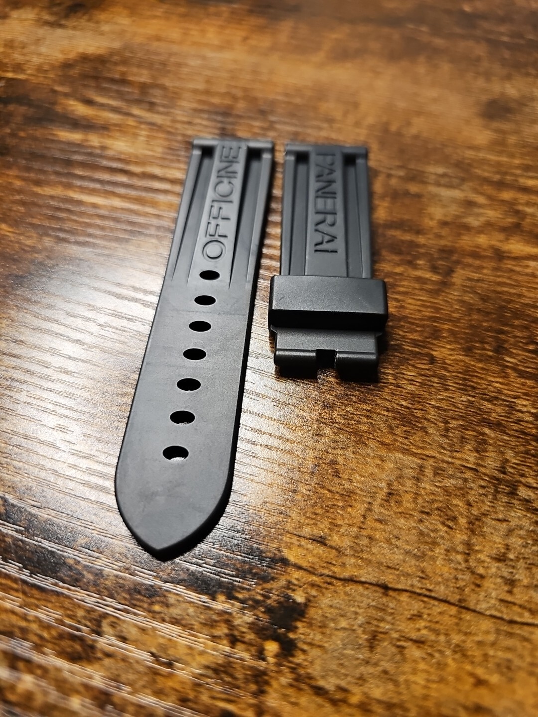Panerai Watch 24/22mm Black OEM Caoutchouc Rubber Dive Strap MX0011QQ