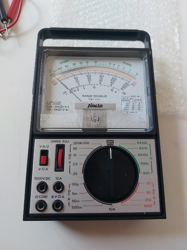 alecto model TM-500 universal meter 50,000 ohm BOXED