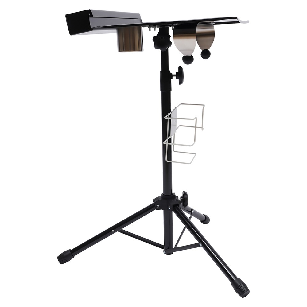 Tattoo Mobile Work Station Stand Fixed Desktop with a Removable Back Tray Black
