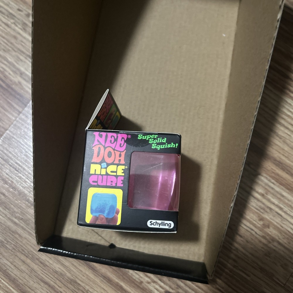 NeeDoh Nee Doh Nice cube Nicecube L pink Solid Squish Cube Ice Block 🧊