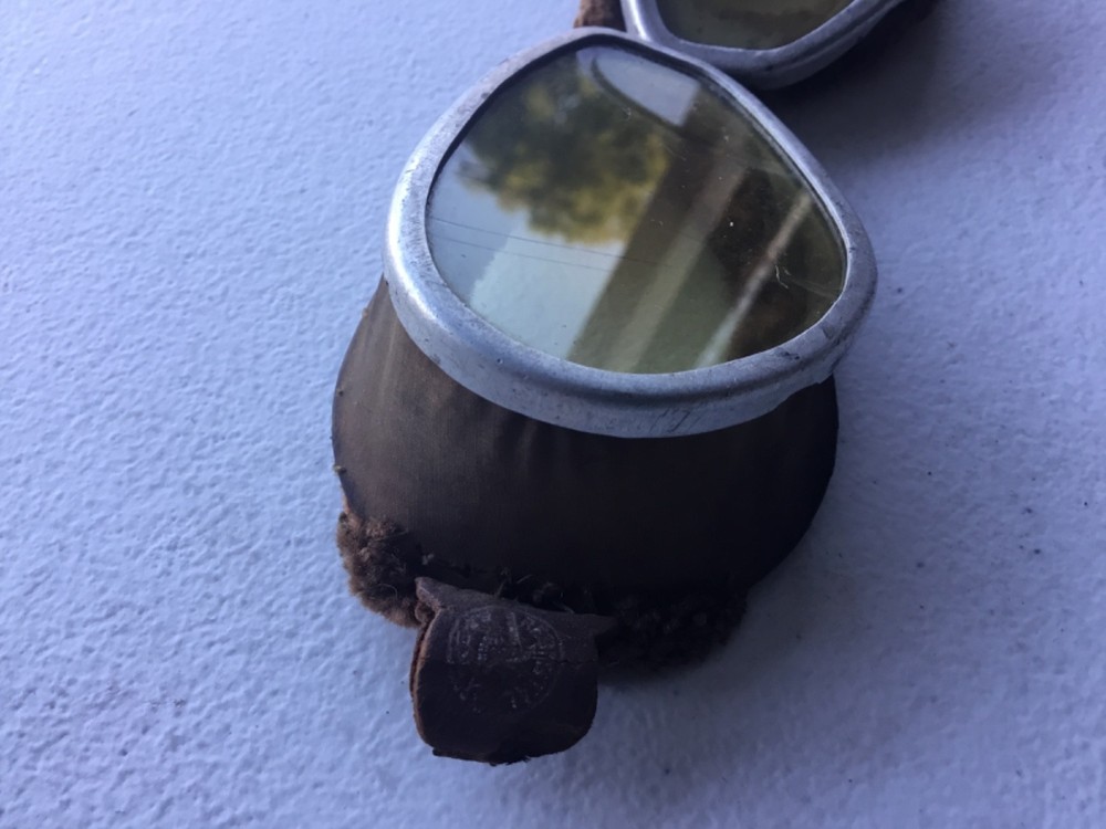 WWII Fur Lined Pilot Aviator Goggles