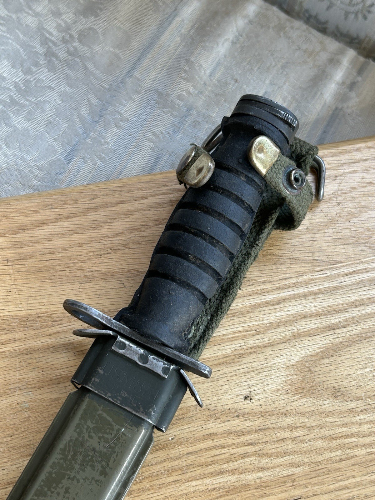 Rare WWII U.S. Army M1 Carbine Bayonet and M8A1 Scabbard, Excellent