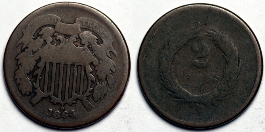 1864 Two Cent Piece