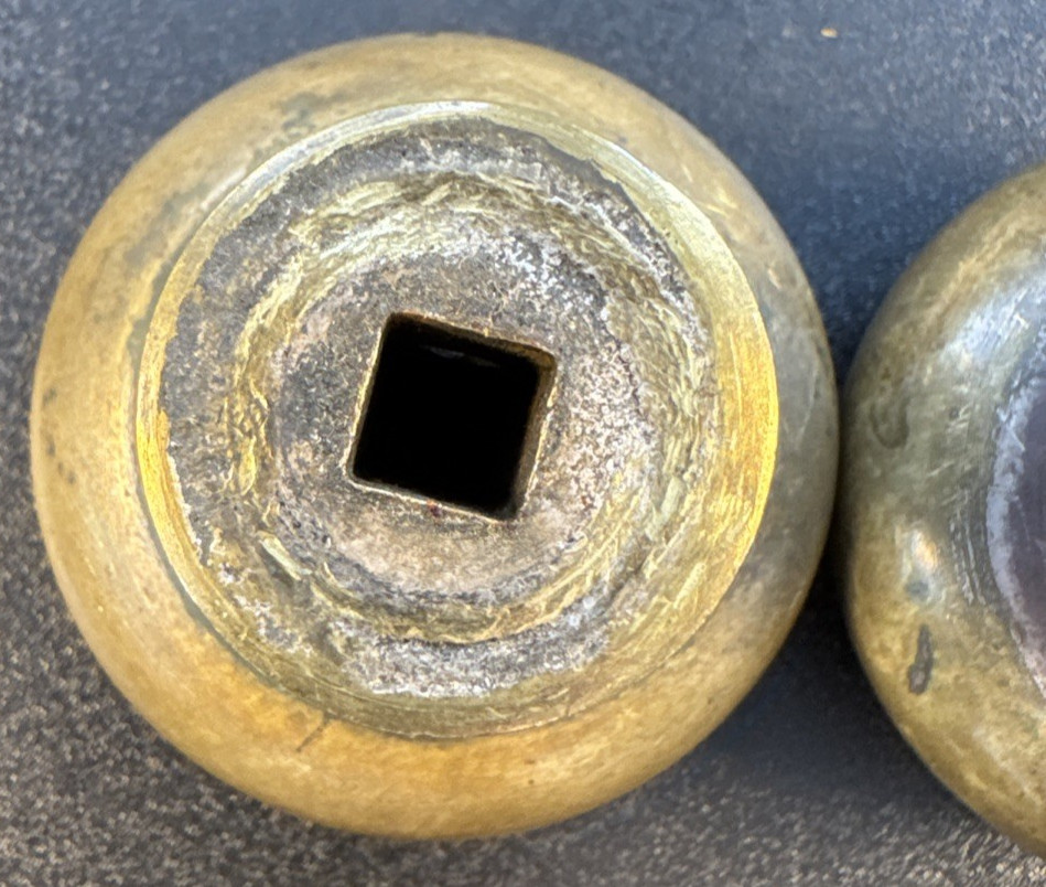 Pair Antique Passage Door Knobs 2-1/4”