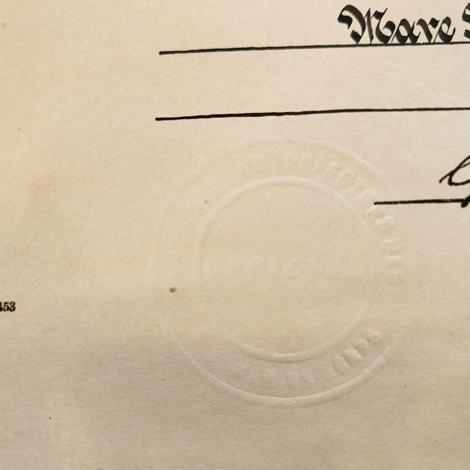 WWI 1919 U.S. MARINE CORPS USMC SERVICE CERTIFICATE