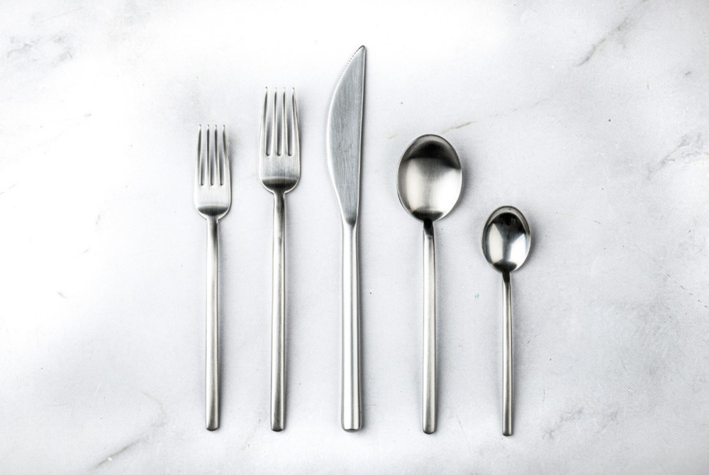Mepra "Due Ice" 5-Piece Flatware Place Setting Utensils Set