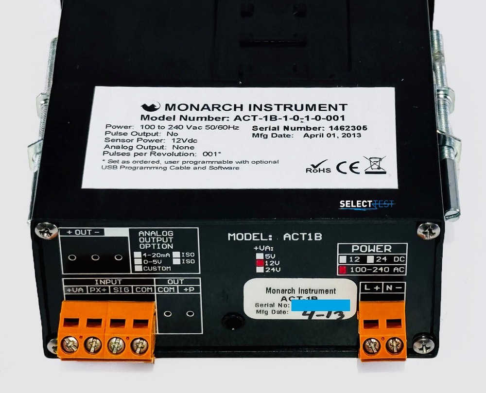 MONARCH ACT1B & ROS DIGITAL TACHOMETER PANEL & SENSOR ****LOOK**** (REF.: 305N)