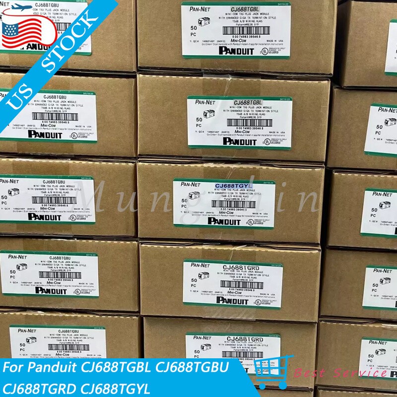 50PCS  Panduit Giga TX Cat6 Network jack CJ688TGYL CJ688TGIW CJ688TGGR CJ688TGRD