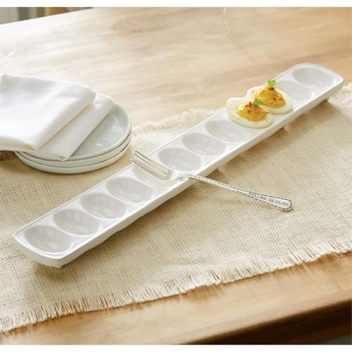 Mud Pie Deviled Egg Tray Set, White