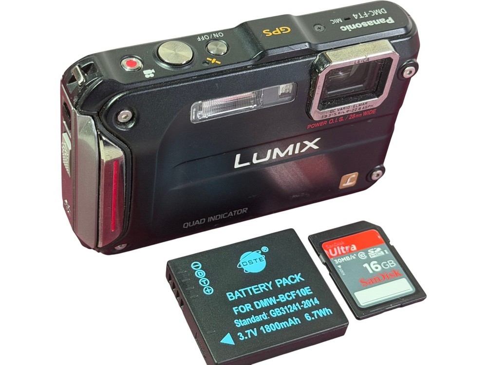 Panasonic Lumix DMC-FT4 Digital Camera Black GPS Waterproof Shockproof