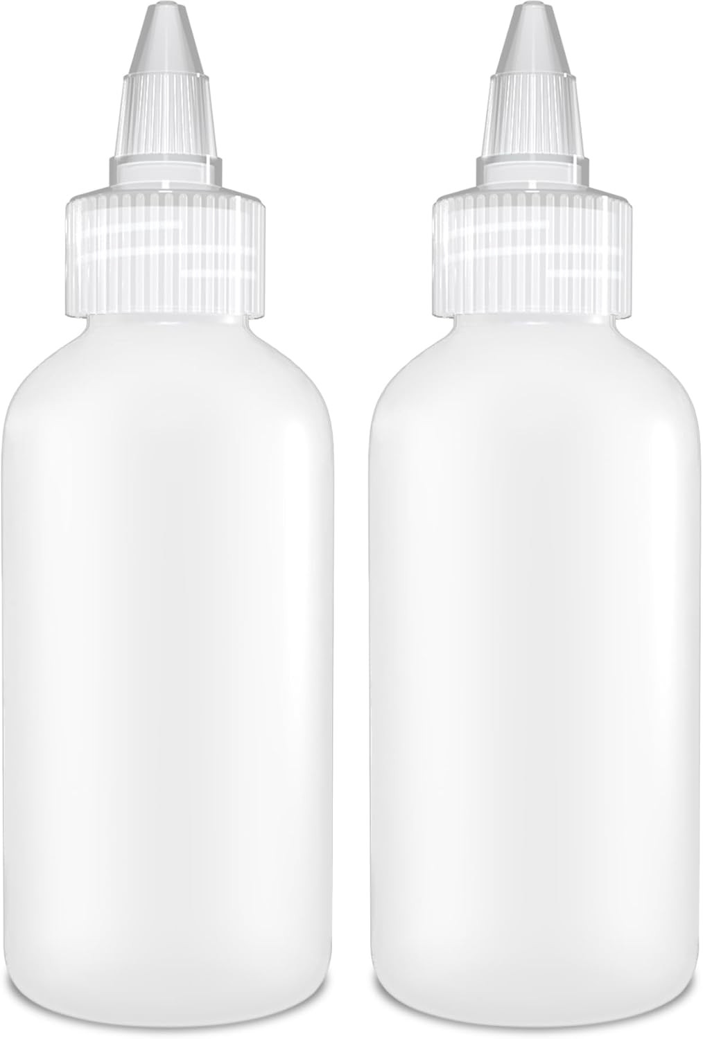 BRIGHTFROM Condiment Squeeze Bottles - 4 OZ Squirt Empty Bottles, Clear Twist To