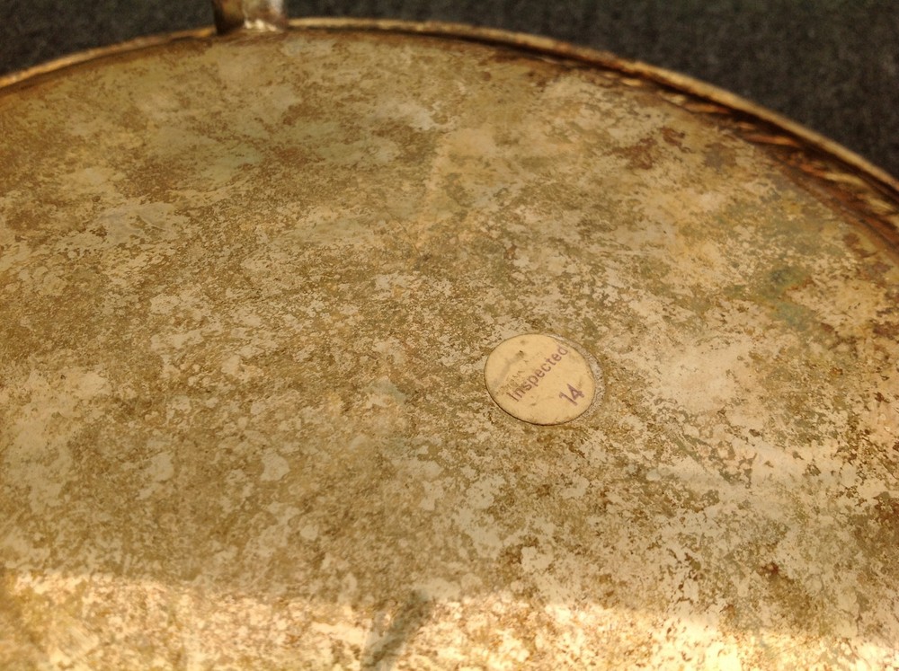 Footed Silverplate Round Serving Tray
