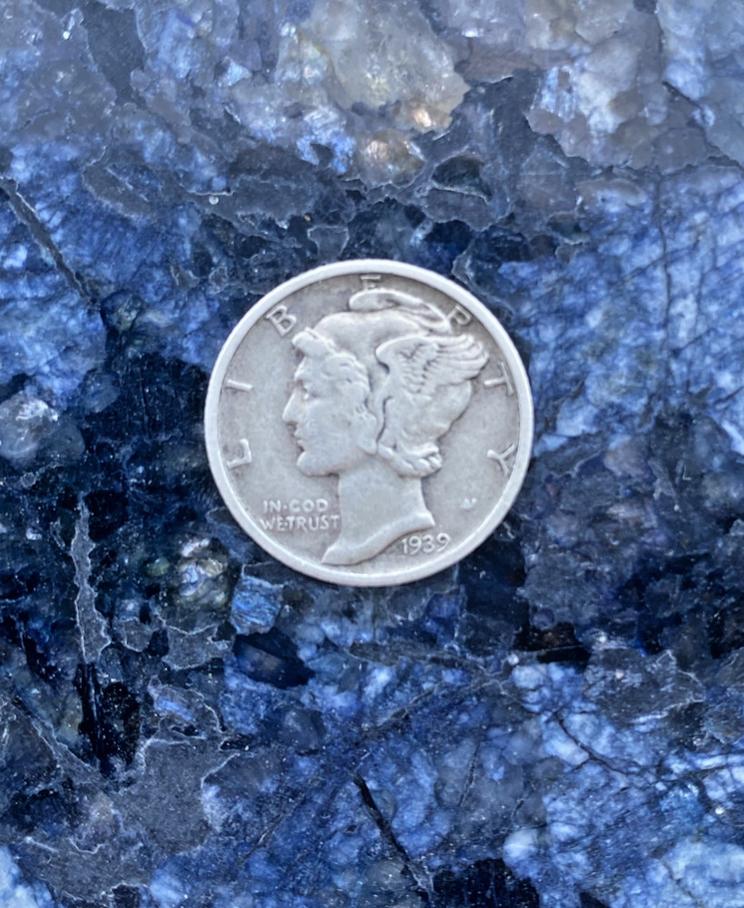 1939-D Mercury Dime Error – Misplaced Mint Mark, 90% Silver, Rare