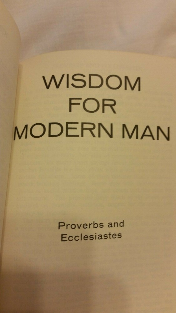 JOB PROVERBS ECCLESIASTES - Dwight D. Eisenhower Memorial Edition 1973