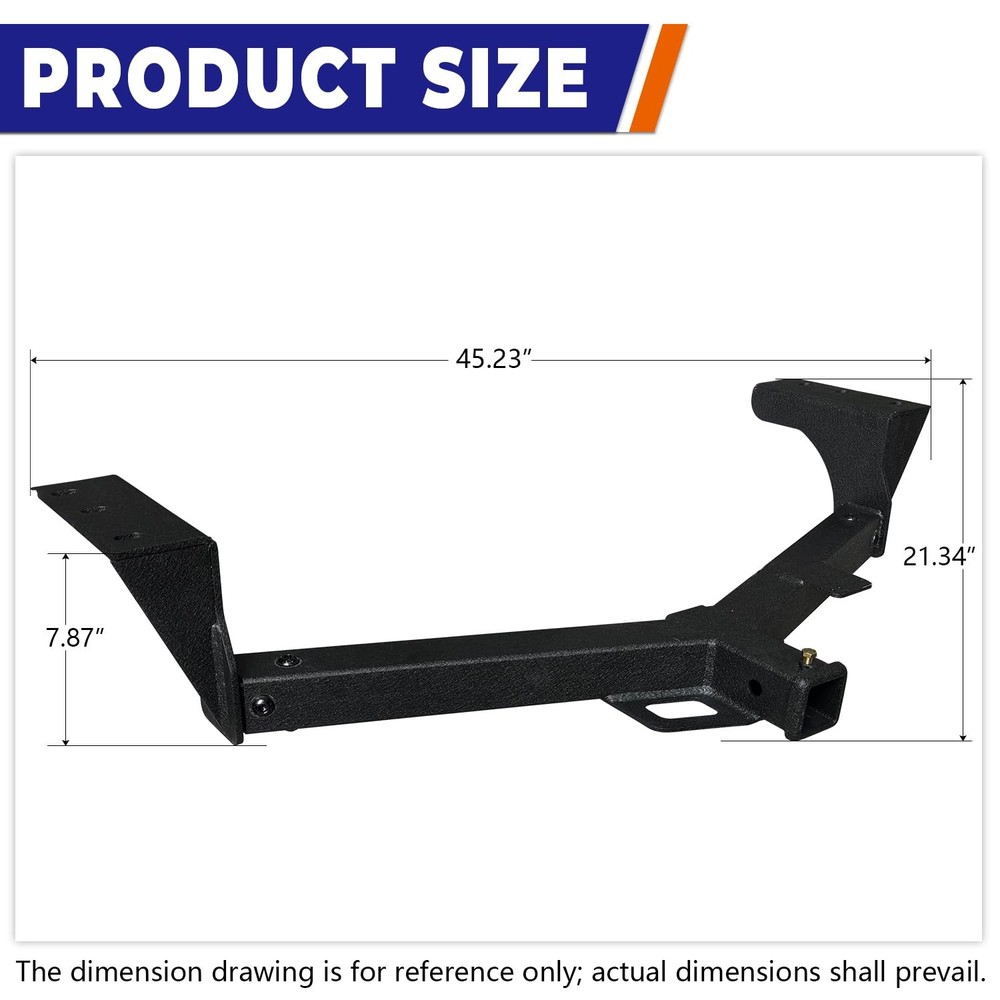 Class 3 Trailer Hitch Black Compatible with 2006-2018 RAV4 2” Hitch Receiver