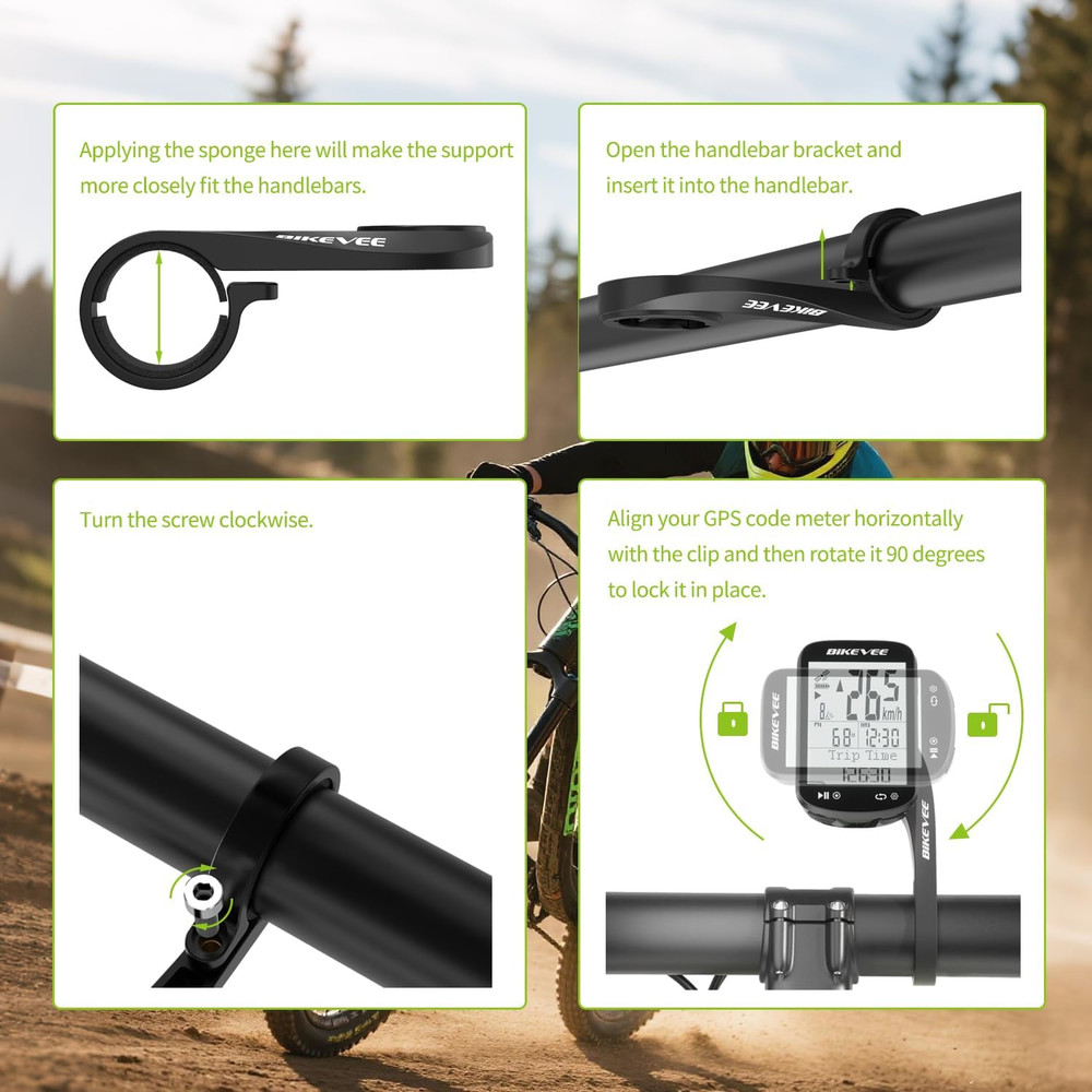 GPS Bike Computer Mount Adapter - Secure & Universal