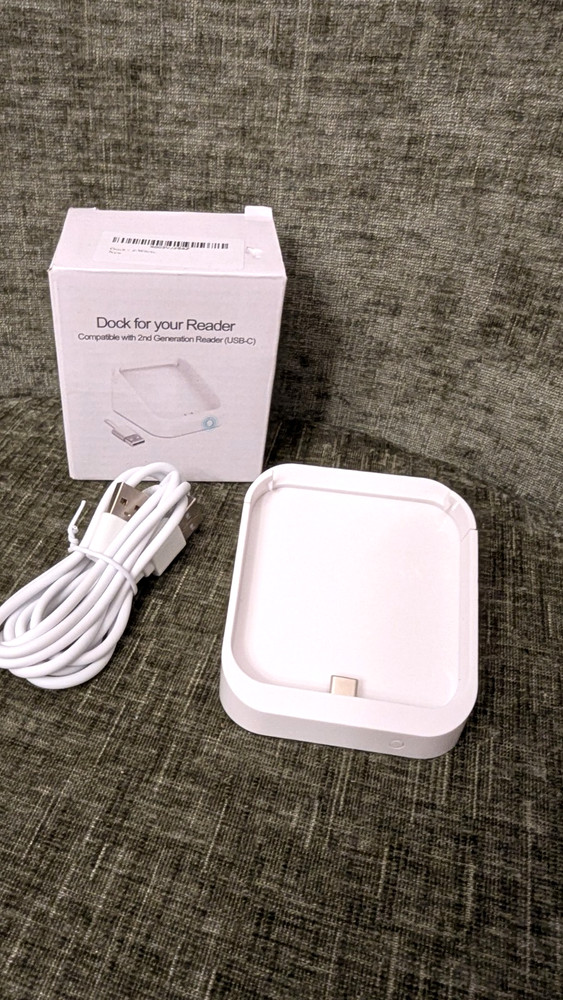 Dock Compatible with Square Reader 2nd Generation, USB Docking Station, White