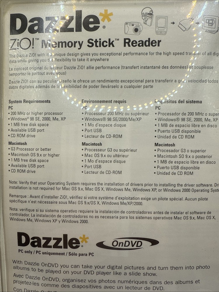 Dazzle Zio! Memory Stick Reader/Writer (DM-8600)